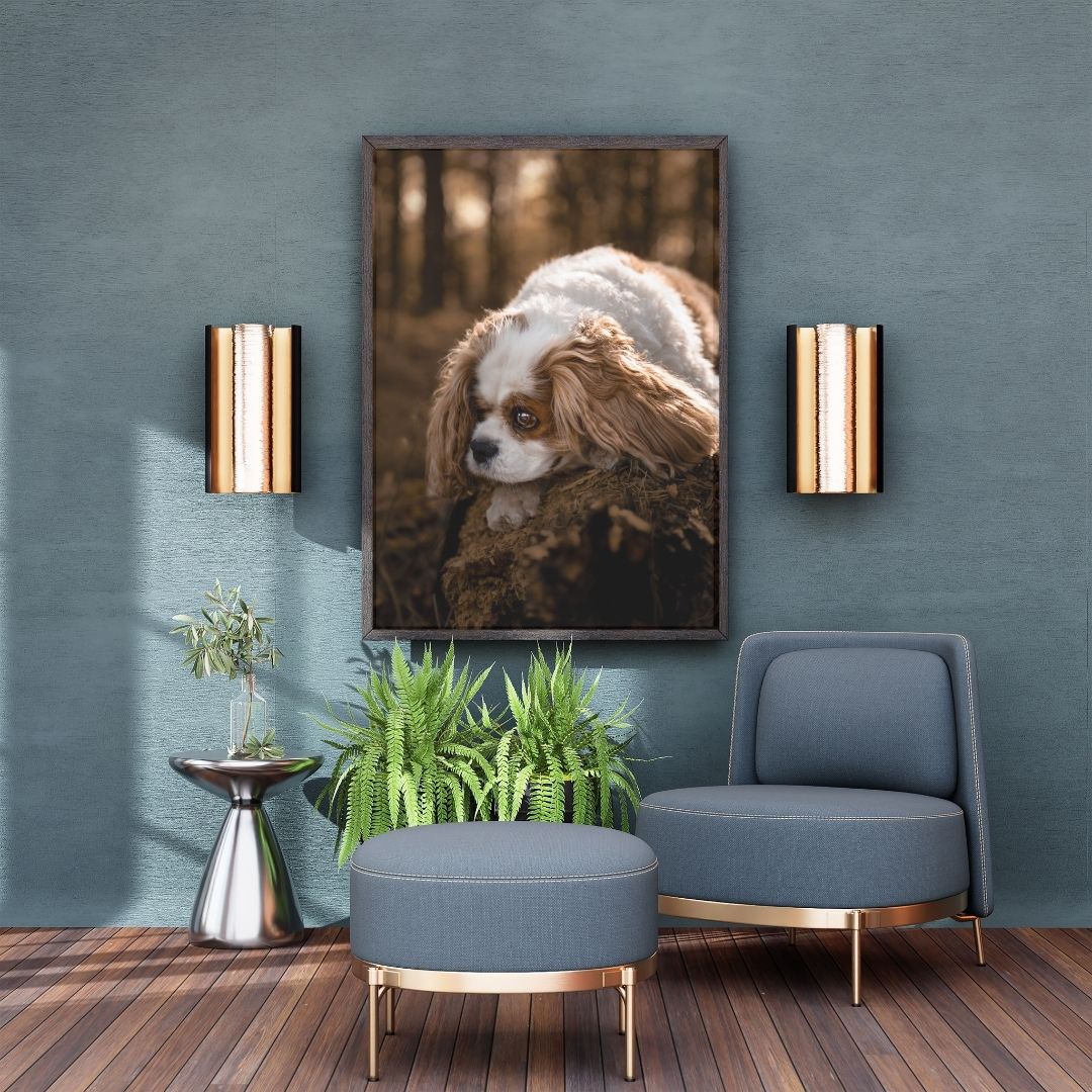Green and Navy Minimalist Frame Mockup Instagram Post